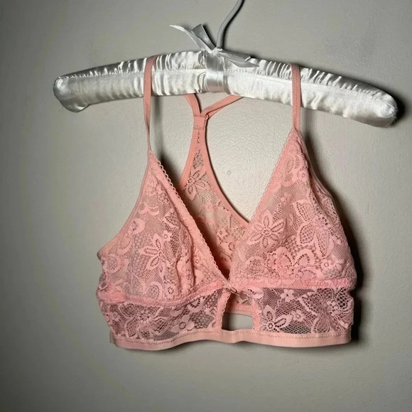 Aerie peachy pink lace  bralette S - Picture 2 of 5